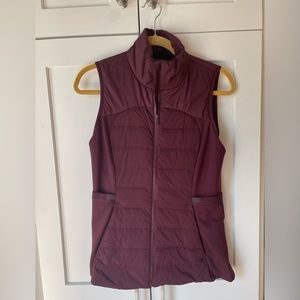 Lululemon 6 Maroon Down For It All Vest